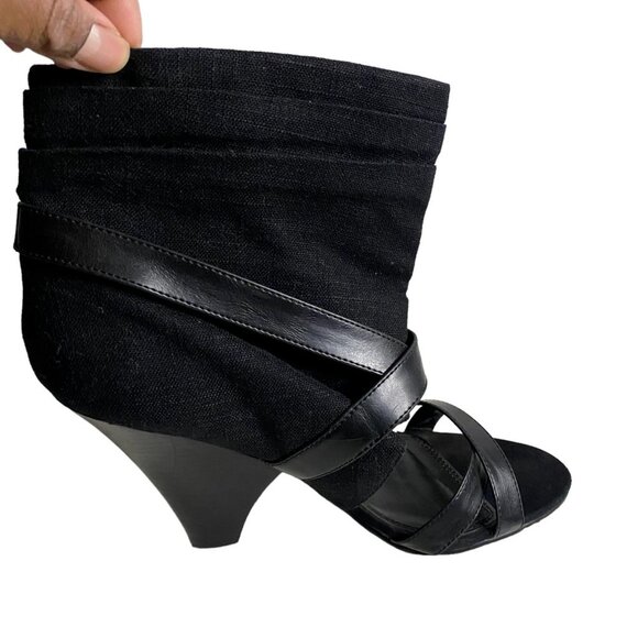 Chinese Laundry Women's Black Call Me Ankle Open Toe Heels - Picture 3 of 8